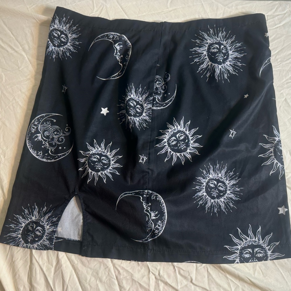 Moon and Sun whimsigoth Alternative Witchy Punk Mini Skirt